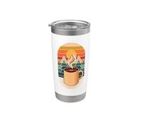 Abstract Art Montaña Café Taza Cafeína Espresso Barista Vaso térmico de acero inoxidable de doble pared