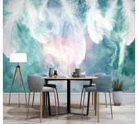 Abstracto Fresco Acuarela Tinta Pluma 3D Papel Pintado Pared Fácil Instalación Oficina Sala Estar Sofá Dormitorio TV Fondos Decoración-250cm×170cm
