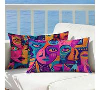 Abstracto Funda Cojin 60x80 Juego de 2 nórdico, Cojines Exterior Impermeable Terciopelo Decorativos Funda Almohada Patrón Impresión Doble Cara con Cremallera para Sofá Decoración Regalo Mujer, Cod826
