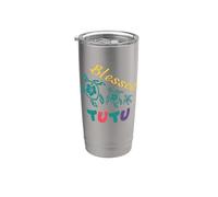 Abuela tutú hawaiana bendita con tortugas marinas de Honu Vaso térmico de acero inoxidable de doble pared