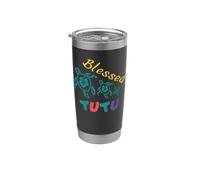 Abuela tutú hawaiana bendita con tortugas marinas de Honu Vaso térmico de acero inoxidable de doble pared