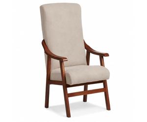 Abuelo a Gusto | Silla Respaldo Alto Goya Beige - Silla con Brazos para Personas Mayores - 117x57x70 cm - Sentada Alta - Postura Recta - Tela Antimanchas - Geriátrica, Cómoda y Estable, Uso Diario