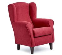 Abuelo A Gusto | Sillón Orejero Individual Roma - Compacto para Salón y Dormitorio - 106x74x78cm - Butaca de Lectura Cómoda y Ligera - Tela Antimanchas, Respaldo Alto y Sentada Firme (Granate)