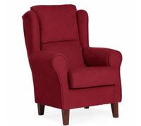 Abuelo a Gusto | Sillón Orejero Venecia Acolchado para Personas Mayores - Granate - Respaldo Ergonómico, Relleno Adaptable - Tela Antimanchas - Butaca Cómoda Salón, Dormitorio, Lectura
