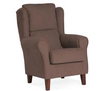 Abuelo a Gusto | Sillón Orejero Venecia Acolchado para Personas Mayores - Marrón - Respaldo Ergonómico, Relleno Adaptable - Tela Antimanchas - Butaca Cómoda Salón, Dormitorio, Lectura