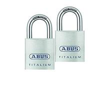 Abus 01354 - Juego de 2 candados con llave (40 mm), color plata