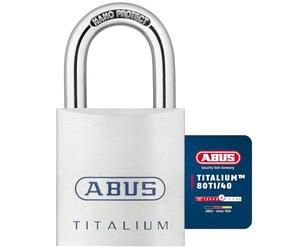 Abus 80TI/40_KA - Candado Titalium arco Nano protect y llave de 6 pitones 40mm llaves iguales