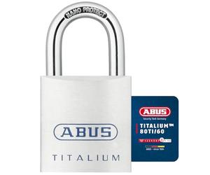 Abus 80TI/60_KA - Candado Titalium arco Nano protect y llave de 6 pitones 60mm llaves iguales