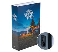 ABUS Caja Fuerte Libro Decorativa - Compartimento Secreto, Azul | Caja portátil de acero con cierre de combinación para joyas y dinero, camuflada como libro con páginas simuladas
