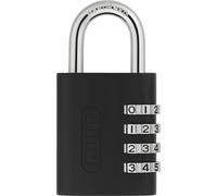 ABUS Candado 158KC/45 AP050 - Candado con función de combinación o llave - con carcasa de zinc fundido a presión - Nivel de seguridad 5 - Negro