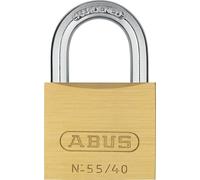 ABUS Candado 55/40 - juego de 2 - cierre igualado, con 3 llaves - cuerpo del candado de latón macizo - arco de acero templado - nivel de seguridad ABUS 4-32125