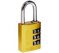 ABUS Candado de combinación de aluminio 144/30 amarillo con números grandes - 80792
