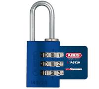 ABUS Candado de combinación 145/20 azul - candado para maletas, taquillas y mucho más - candado de aluminio - código numérico personalizable - nivel de seguridad ABUS 3