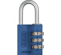 ABUS Candado de combinación 145/30 azul - candado para maletas, taquillas y mucho más - candado de aluminio - código numérico personalizable - nivel de seguridad ABUS 3