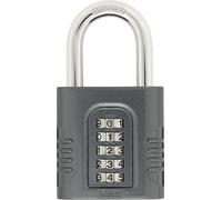 ABUS Candado de combinación 158/65 - candado con carcasa de fundición a presión de zinc - con código numérico personalizable - nivel de seguridad ABUS 8 - gris oscuro
