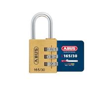 ABUS Candado de combinación 165/30 - candado de latón - con código numérico personalizable - candado para maletas y taquillas - nivel de seguridad ABUS 3