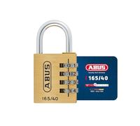 ABUS Candado de combinación 165/40 – latón, código personalizable – para maletas/taquillas – Nivel 4