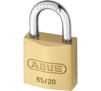 ABUS Candado de latón 65/20 - candado para maletas - cuerpo del candado de latón macizo - arco de acero templado - nivel de seguridad ABUS 3