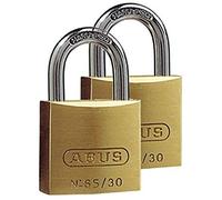 ABUS Candado de Latón 65/30 - Pack 2 Uds., Cierre Igualado
