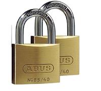 ABUS Candado de Latón 65/40 - Pack 2 Unidades, Cierre Igualado