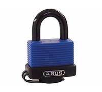 ABUS Candado de latón Aqua Safe 70IB/45 - resistente a la intemperie - arco de acero inoxidable para una protección anticorrosión adicional - revestimiento de plástico - nivel de seguridad ABUS 5