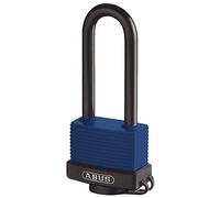 ABUS Candado de latón Aqua Safe 70IB/45HB63 con arco alto - resistente a la intemperie - arco de acero inoxidable para protección anticorrosión - revestimiento de plástico - nivel de seguridad ABUS 5