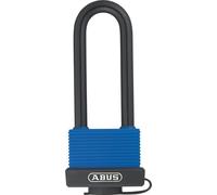 ABUS Candado de latón Aqua Safe 70IB/50HB80 con arco alto - resistente a la intemperie - arco de acero inoxidable para protección anticorrosión - revestimiento de plástico - nivel de seguridad ABUS 6