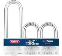 ABUS Candado de Titalium 64TI/40 + HB63 - juego de 3 unidades - cierre igualado - candado para sótanos con cuerpo de aluminio especial - arco de acero endurecido - nivel de seguridad ABUS 5