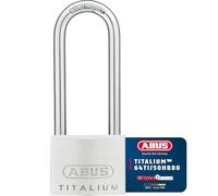 ABUS Candado de Titalium 64TI/50HB80 - con arco alto - candado para sótanos con cuerpo de aluminio especial - arco de acero endurecido - nivel de seguridad ABUS 6