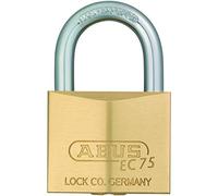 ABUS Candado EC 75/60 con 2 llaves - con tecnología de llave reversible para taquillas, puertas de sótano, puertas de cobertizos o armarios y portones - ancho del cuerpo de candado 60 mm - latón