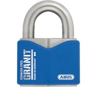 Candado ABUS Granit 37ST/55 de acero inoxidable - para su uso en exteriores - con cilindro de disco ABUS-Plus - nivel de seguridad ABUS 10 - azul/negro