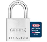 ABUS Candado de Titalium 64TI/30 - cierre igualado 6311 - candado para sótanos con cuerpo de aluminio especial - arco de acero endurecido - nivel de seguridad ABUS 4