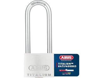ABUS Candado Titalium 64TI/40HB63 - Arco Largo de Acero y Aluminio | Cerradura de seguridad nivel 5 con perfil paracéntrico, ideal para taquillas, sótanos y cajas de herramientas robustas