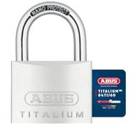 ABUS Candado de Titalium 64TI/60 - cierre igualado 6608 - candado para sótanos con cuerpo de aluminio especial - arco de acero endurecido - nivel de seguridad ABUS 6