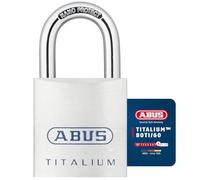 ABUS Candado de Titalium 80TI/60 - candado para sótanos con cuerpo macizo de aluminio especial ligero - nivel de seguridad ABUS 8 - plateado