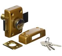 ABUS Cerrojo CLK CB 40 B C - Cerradura con Pomo, Cilindro Latón, Bronce