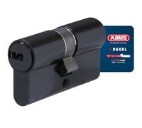 ABUS Cilindro de perfil D6XBL 40/45 con tarjeta de código y 5 llaves, color negro