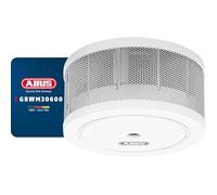ABUS Detector de humo mini GRWM30600 con batería de 10 años de duración - certificado Q-Label y norma DIN EN 14604 - alarma de 85 dB - para viviendas, caravanas y autocaravanas - blanco