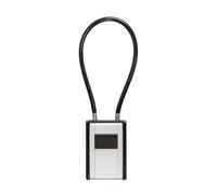 ABUS KeyGarage 797 FLEX - caja de llaves con código numérico y cable para una fijación flexible - para guardar llaves y pequeños objetos de valor - negro y plateado