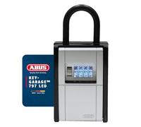ABUS KeyGarage™ 797 LED - caja portallaves con arco de sujeción - con ruedas numéricas iluminadas - para llaves u objetos de valor pequeños - negro y plateado