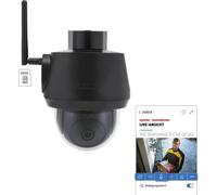 ABUS PPIC52520B, Cámara IP de seguridad, para exteriores, con conexión cableada e inalámbrica, para montaje en pared, color negro, tipo domo