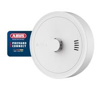 ABUS Prevaro Connect - Detector de Calor Inalámbrico para Cocina, Baño, Garaje y Sótano, con Batería de 10 Años, Botón Grande de Prueba, Montaje Adhesivo y Soporte Magnético