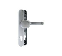 ABUS SRG92N - Picaporte para puertas de casa (con picaporte interior y pomo exterior, para puertas con marco estrecho, aspecto de acero inoxidable)