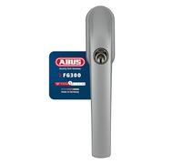 ABUS Tirador de ventana con cerradura FG300 AL0145 - Pomo de ventana con cilindro de presión, cierre uniforme, nivel de seguridad ABUS 5 - 89979 - Acero inoxidable