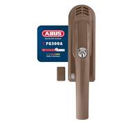 ABUS Tirador de ventana con cerradura FG300A AL0125 - Pomo para ventana con cilindro de presión y función de alarma, cierre uniforme, nivel de seguridad ABUS 7-71895, color marrón