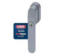 ABUS Tirador de ventana con cerradura FG400 - con cilindro de presión y llave - Seguridad infantil y antirrobos - Ajuste universal - AL0145 - Nivel de seguridad 5 - Plata