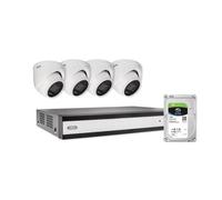 ABUS TVVR33843D - Kit de videovigilancia de 8 Canales, 4 cámaras Mini Domo + grabadora híbrida con Disco Duro de 1 TB, analógica HD, detección de Movimiento, visión Nocturna, Acceso a Aplicaciones