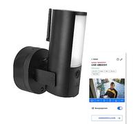 ABUS WLAN Light Outdoor Camera (PPIC46520) - Cámara de vigilancia inteligente con luz exterior, detección de personas, detección de animales, detección de coches, notificación push individual