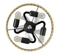 Abxvgsfdve Ventilador de techo con luces ColorDiferente LED Dimensiones | Color puede variar entre pantallas; lámpara con ventilador, velocidades y luz para cocina y dormitorio.