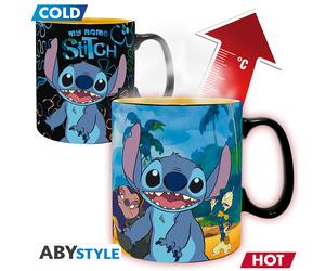 Abystyle - disney - taza termo-reactiva lilo y stitch - producto ofici